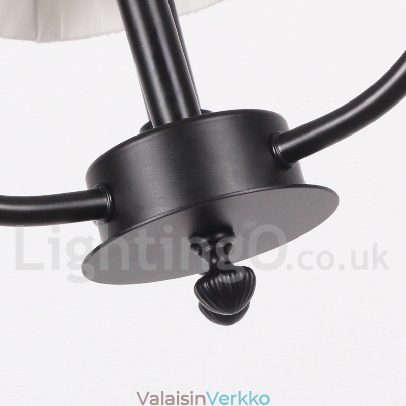 6 Kevyt Retro, rustiikkinen kynttilätyylinen kattokruunu