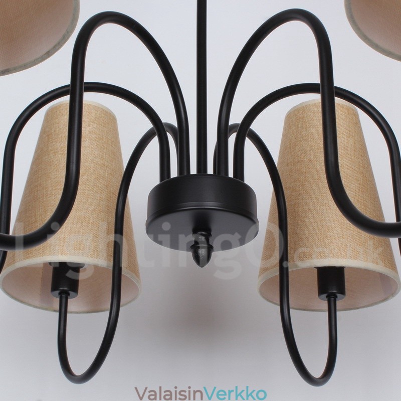6 Kevyt Retro nykyaikainen kynttilätyylinen kattokruunu