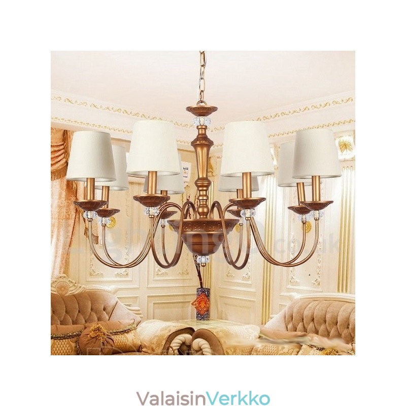 8 Kevyt Retro kynttilätyylinen kattokruunu
