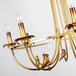 8 Vaalea maalaismainen retro kynttilätyylinen kattokruunu