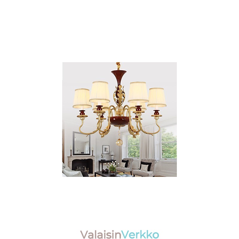 Crystal Chandelier 6 Lights Muotimaalaus metallia