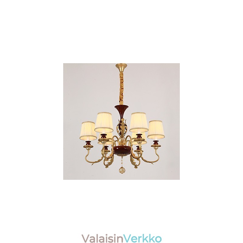 Crystal Chandelier 6 Lights Muotimaalaus metallia