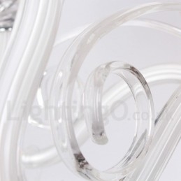 5 vaaleanvalkoinen nykyaikainen K9 kristallikynttilätyylinen kattokruunu