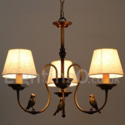 3 Vaalea moderni nykyaikainen maalaismainen retro kynttilätyylinen kattokruunu