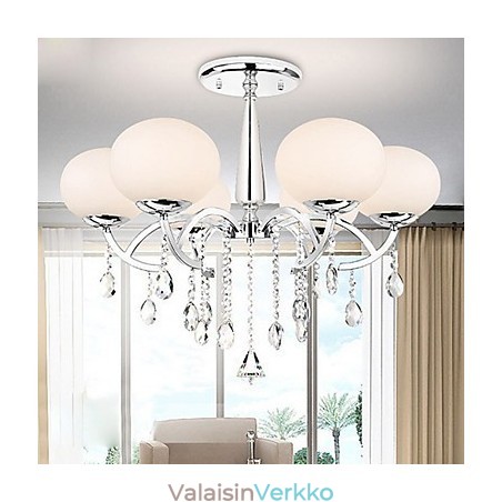 Moderni nykyaikainen kristallikruunu, galvanoitu metalli