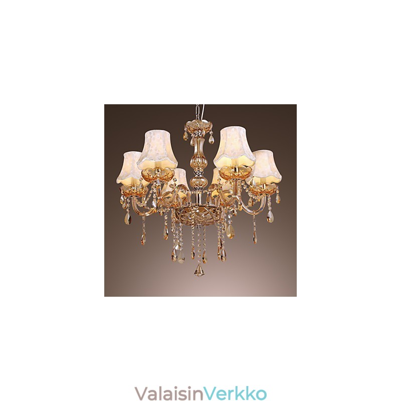 European Style Luxury 6 Light kattokruunu K9-kristallilla