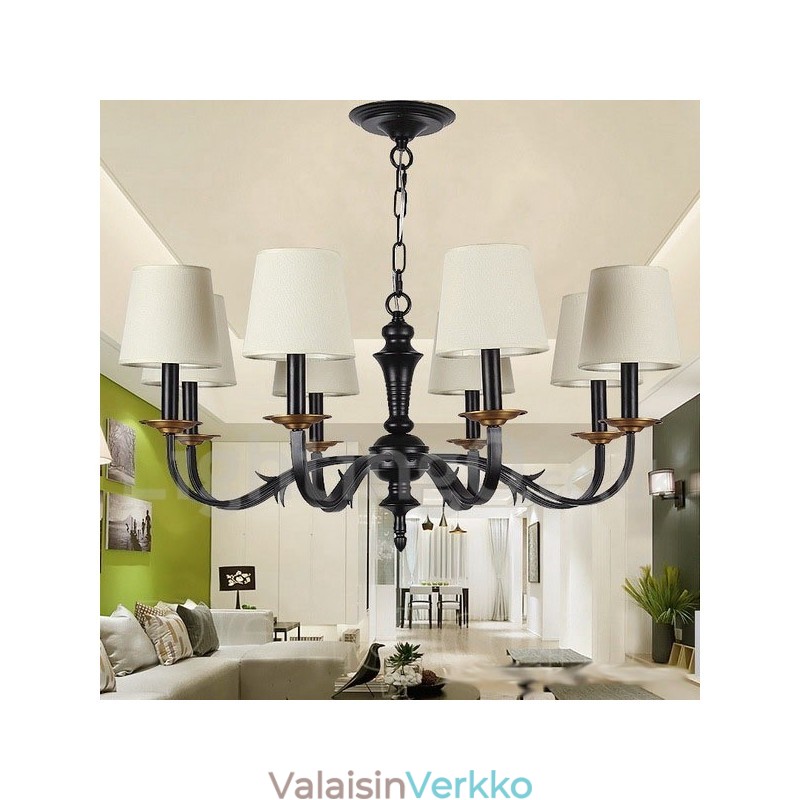 8 Kevyt Retro kynttilätyylinen kattokruunu