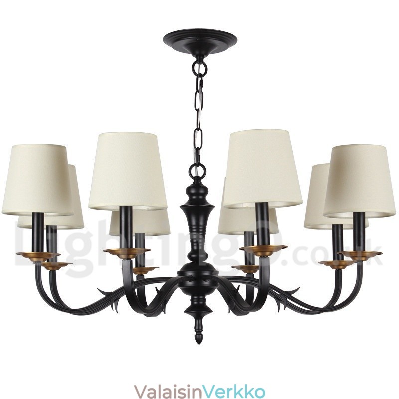 8 Kevyt Retro kynttilätyylinen kattokruunu