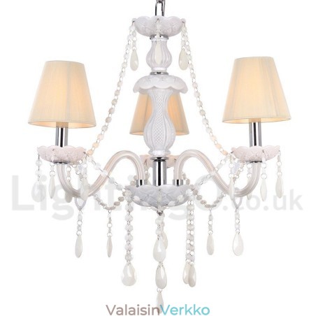 3 vaaleanvalkoinen K9 kristallikynttilätyylinen kattokruunu 3 vaaleanvalkoinen K9 kristallikynttilätyylinen kattokruunu