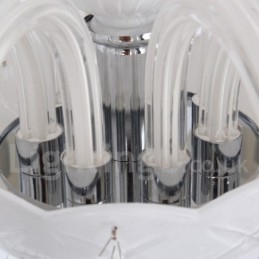 8 Vaalea valkoinen K9 kristallikynttilätyylinen kattokruunu