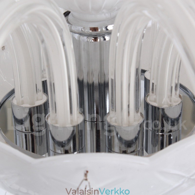 8 Vaalea valkoinen K9 kristallikynttilätyylinen kattokruunu