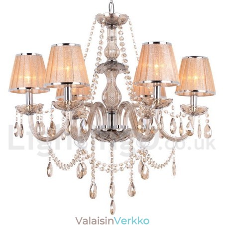 6 Kevyt K9 kristallikynttilätyylinen kattokruunu 6 Kevyt K9 kristallikynttilätyylinen kattokruunu