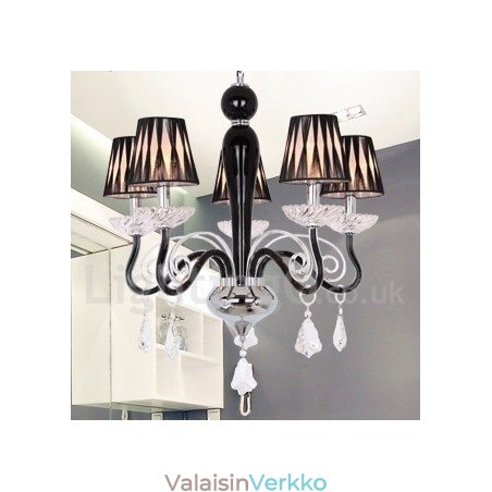 5 vaaleanvalkoinen nykyaikainen K9 kristallikynttilätyylinen kattokruunu 5 vaaleanvalkoinen nykyaikainen K9 kristallikynttilätyylinen kattokruunu