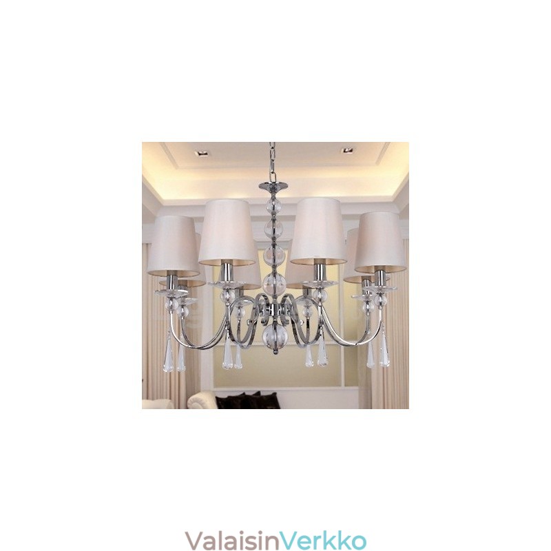 8 Kevyt nykyaikainen K9 kristallikynttilätyylinen kattokruunu