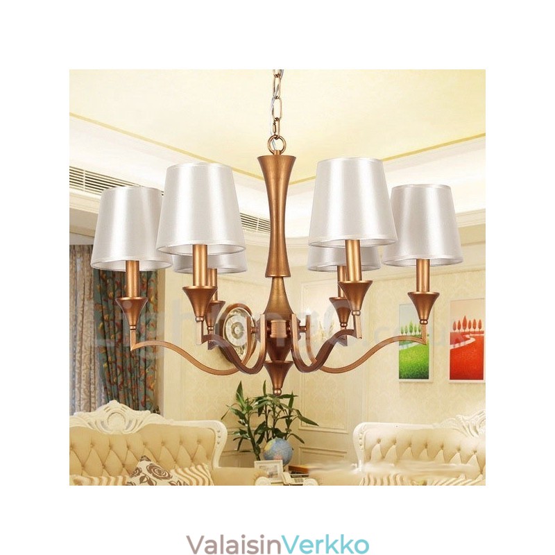 6 Kevyt välimerellinen kynttilätyylinen kattokruunu