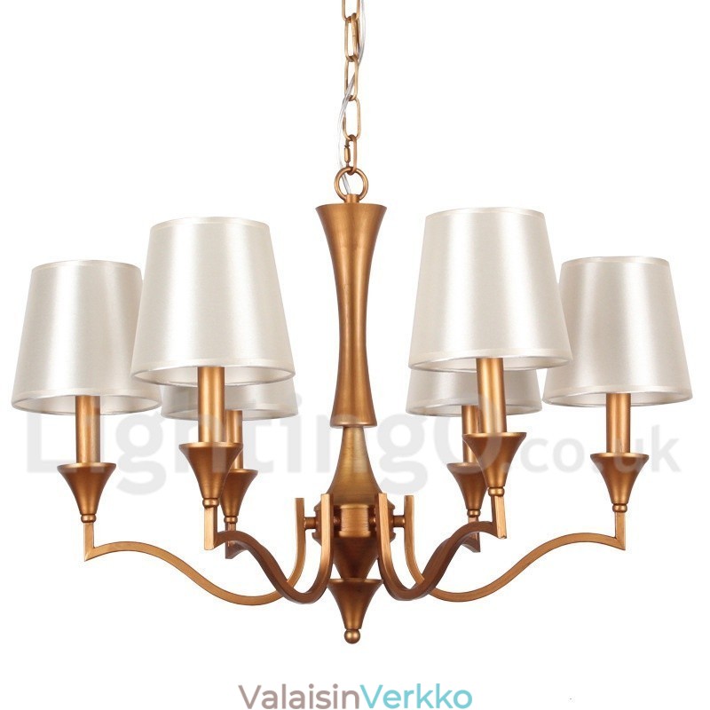 6 Kevyt välimerellinen kynttilätyylinen kattokruunu