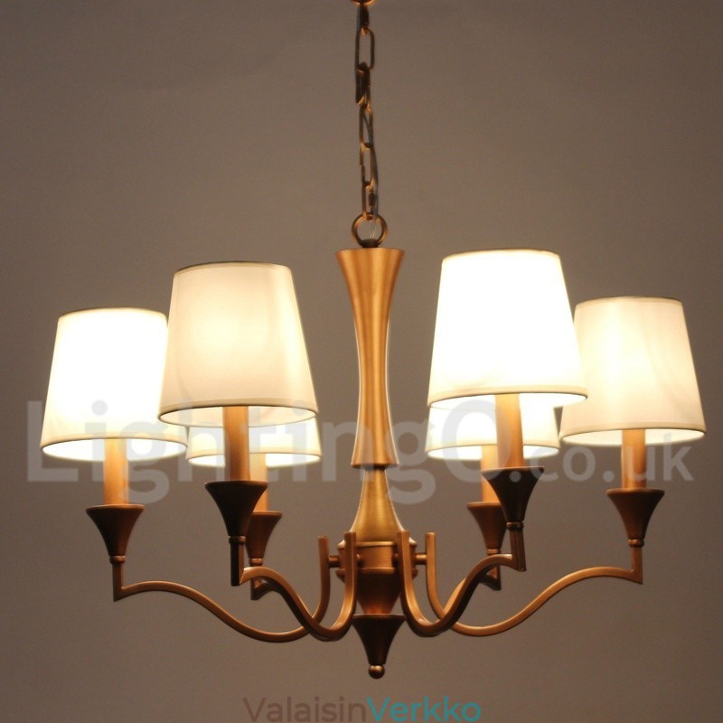 6 Kevyt välimerellinen kynttilätyylinen kattokruunu