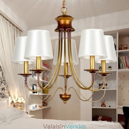 5 Vaalea maalaismainen välimerellinen moderni nykyaikainen kynttilätyylinen kattokruunu 5 Vaalea maalaismainen välimerellinen moderni nykyaikainen kynttilätyylinen kattokruunu
