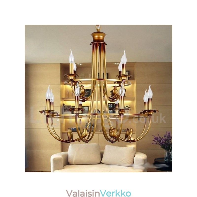 12 Kevyt Retro kynttilätyylinen kattokruunu