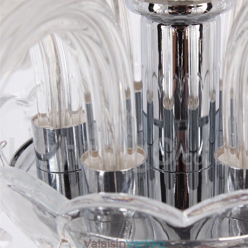 6 Kevyt nykyaikainen K9 kristallikynttilätyylinen kattokruunu