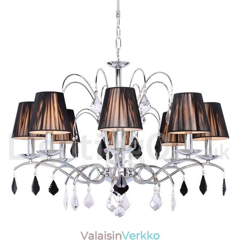 8 Kevyt nykyaikainen K9 kristallikynttilätyylinen kattokruunu