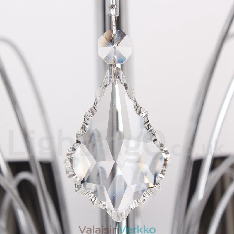 8 Kevyt nykyaikainen K9 kristallikynttilätyylinen kattokruunu