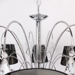 5 Vaalea nykyaikainen K9-kristallikynttilätyylinen kattokruunu