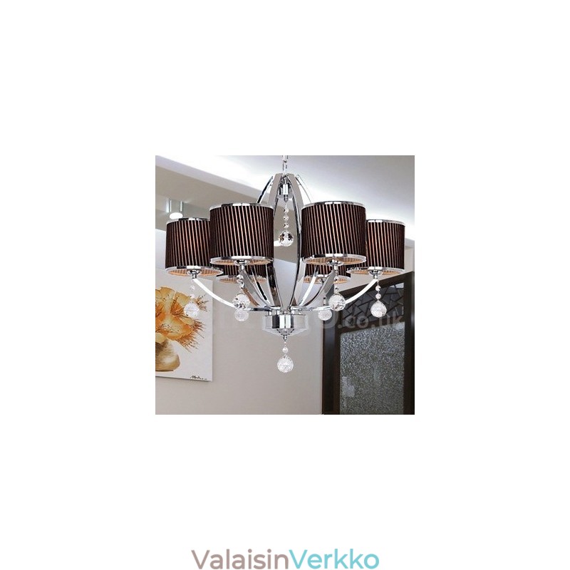 6 Kevyt nykyaikainen K9 kristallikynttilätyylinen kattokruunu