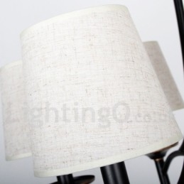 12 Vaalea Retro Rustiikki Musta nykyaikainen kynttilätyylinen kattokruunu