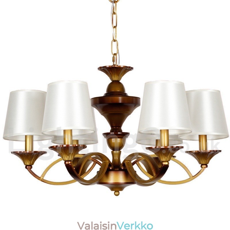 6 Kevyt Retro Välimeren tyyliin maalaismainen kynttilätyylinen kattokruunu