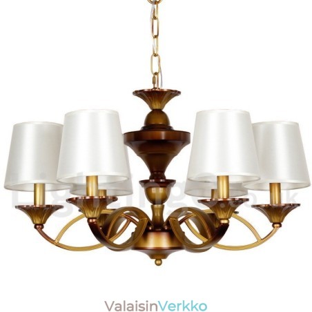 6 Kevyt Retro Välimeren tyyliin maalaismainen kynttilätyylinen kattokruunu