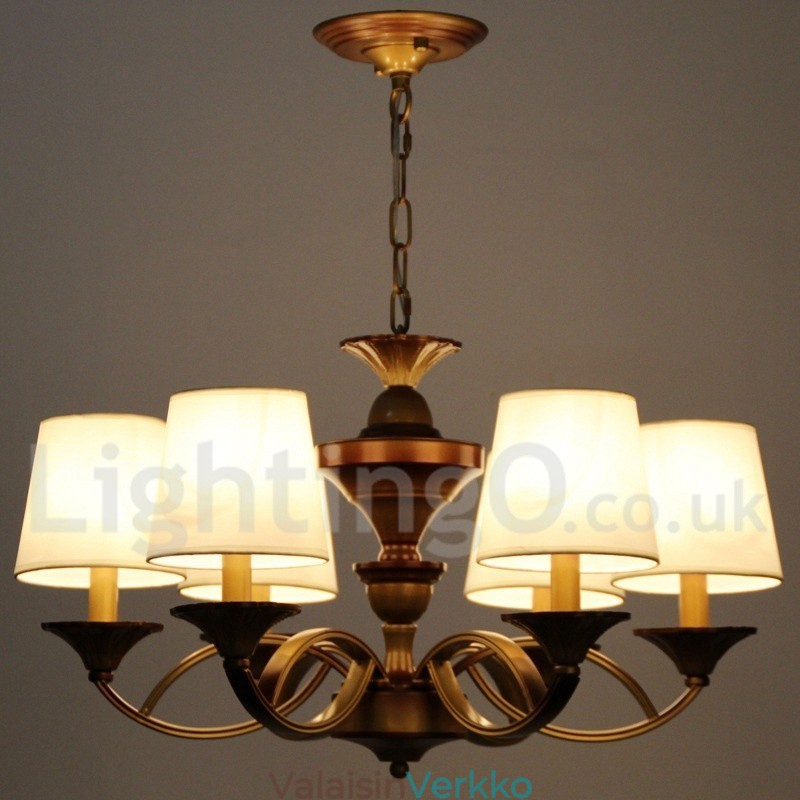 6 Kevyt Retro Välimeren tyyliin maalaismainen kynttilätyylinen kattokruunu