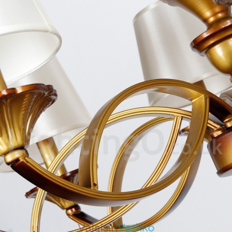 6 Kevyt Retro Välimeren tyyliin maalaismainen kynttilätyylinen kattokruunu