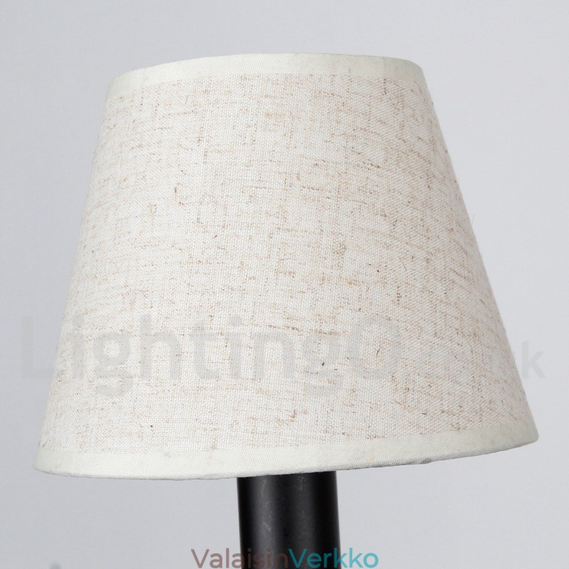 6 vaaleaa maalaismainen retromusta välimerellinen nykyaikainen kynttilätyylinen kattokruunu