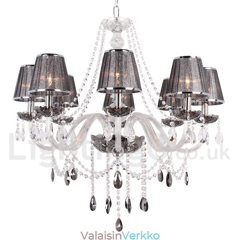 8 Kevyt K9 kristallikynttilätyylinen kattokruunu