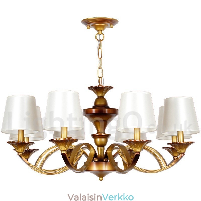 8 Kevyt Retro Välimeren tyyliin maalaismainen kynttilätyylinen kattokruunu