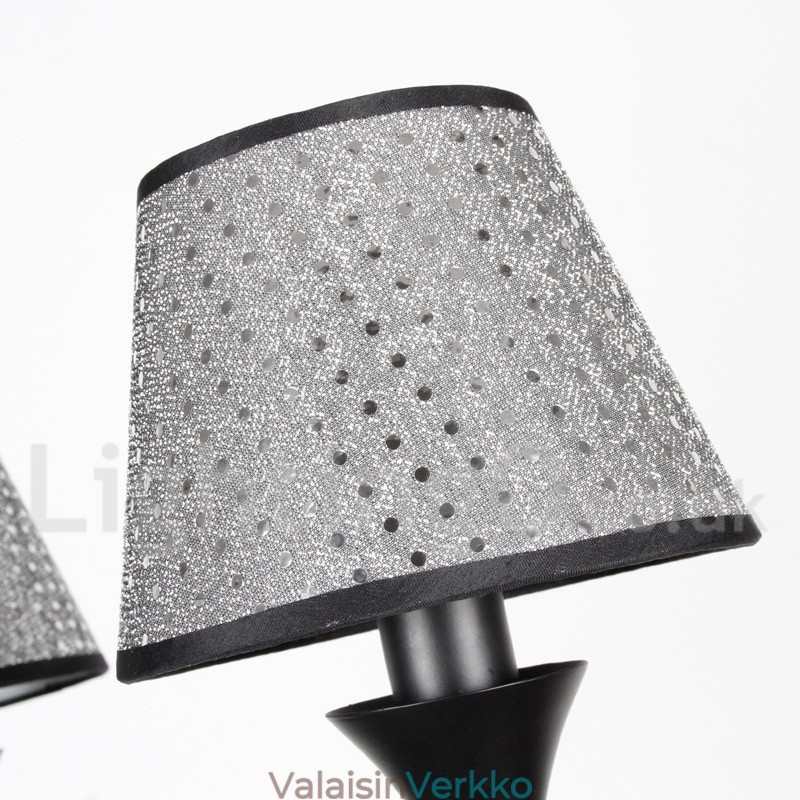 12 vaalea rustiikkinen moderni nykyaikainen retromusta kynttilätyylinen kattokruunu