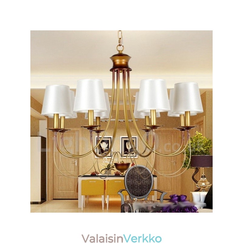 8 Vaalea maalaismainen välimerellinen moderni nykyaikainen kynttilätyylinen kattokruunu
