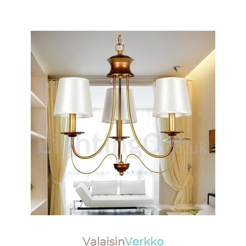 3 Vaalea maalaismainen välimerellinen moderni nykyaikainen kynttilätyylinen kattokruunu