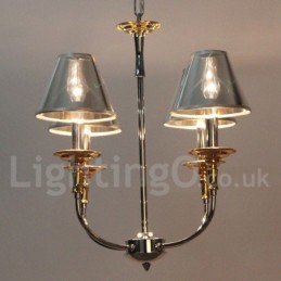 4 Kevyt moderni nykyaikainen kromi kynttilätyylinen kattokruunu