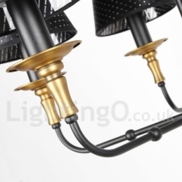 8 Kevyt Retro Rustic kynttilätyylinen kattokruunu