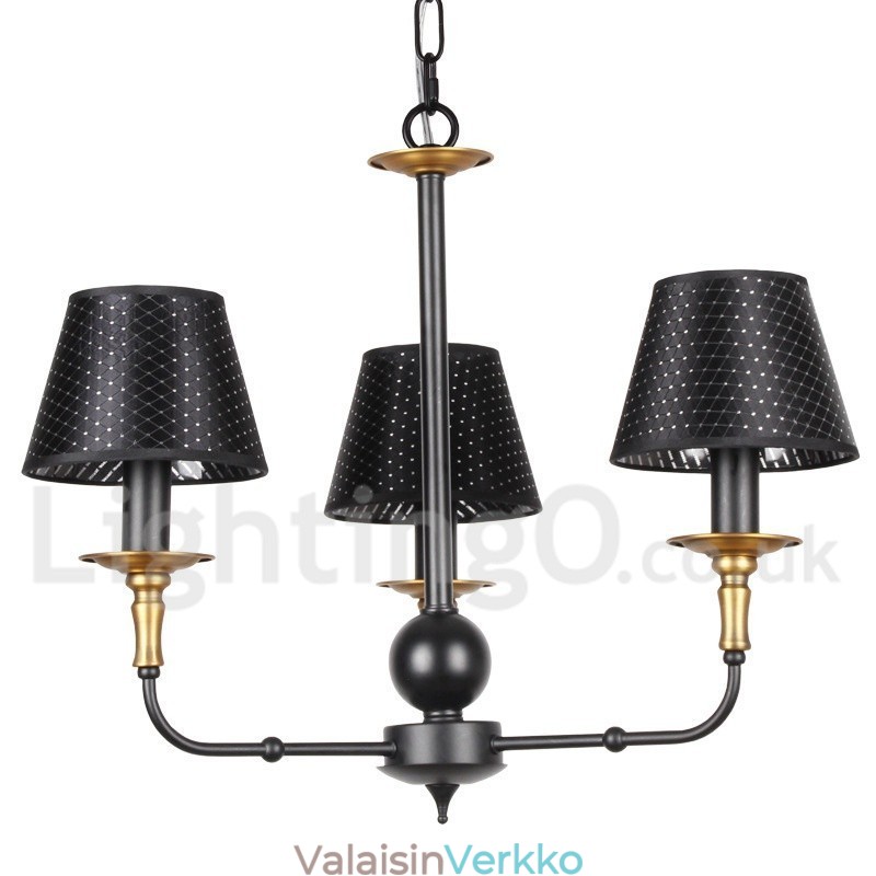 3 Kevyt Retro, rustiikkinen kynttilätyylinen kattokruunu