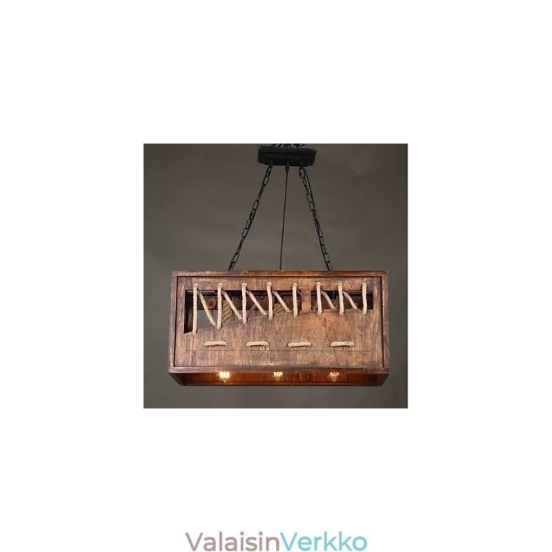 Minimalistinen puinen kattokruunu
