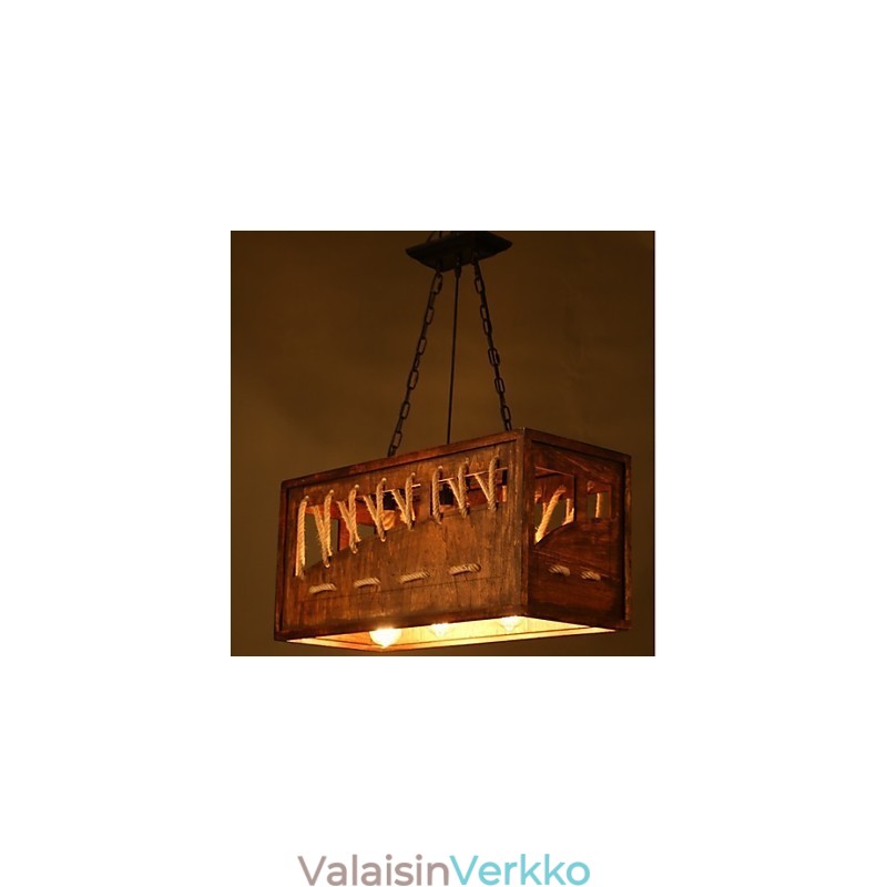 Minimalistinen puinen kattokruunu
