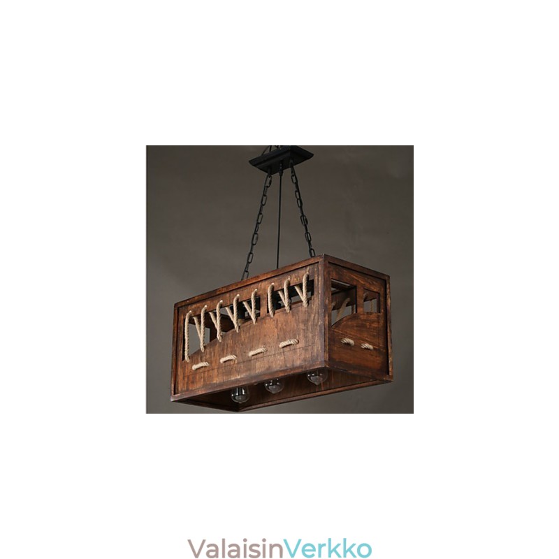 Minimalistinen puinen kattokruunu