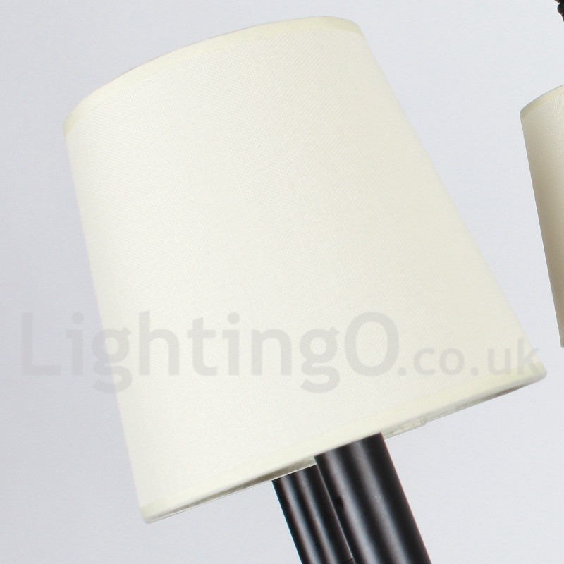 12 vaalea retro nykyaikainen 2-tasoinen musta kynttilätyylinen kattokruunu