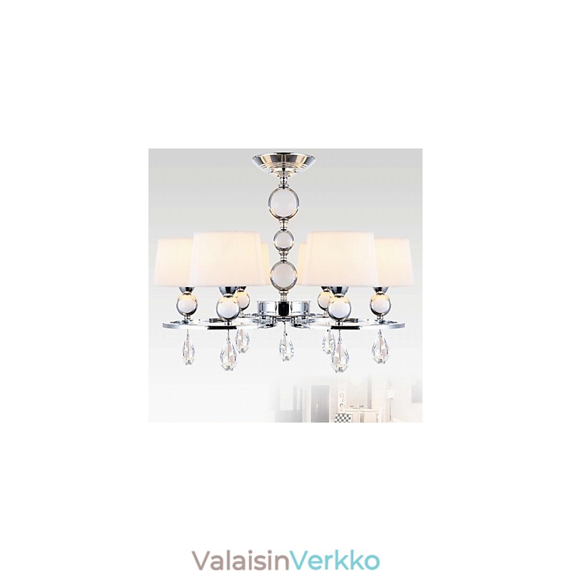Moderni nykyaikainen kristallikromimetallikattokruunu