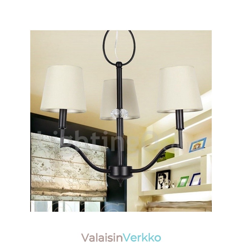 3 Vaalea moderni nykyaikainen kynttilätyylinen kattokruunu