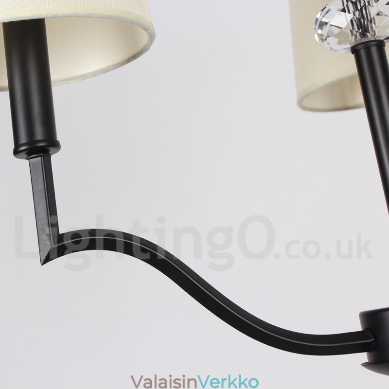 3 Vaalea moderni nykyaikainen kynttilätyylinen kattokruunu