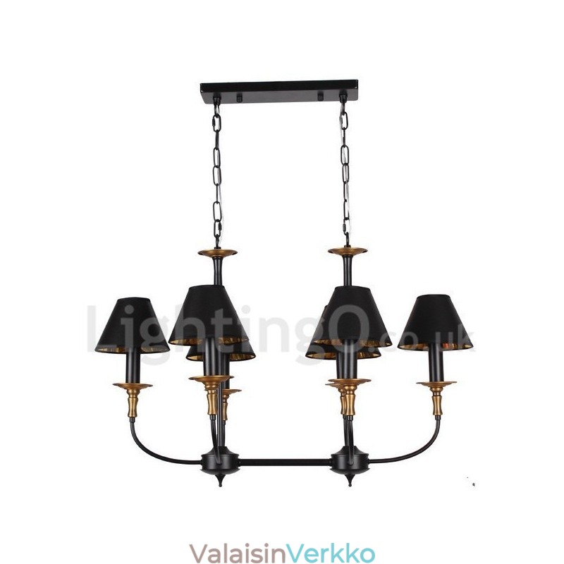 6 Kevyt retro nykyaikainen kynttilätyylinen kattokruunu